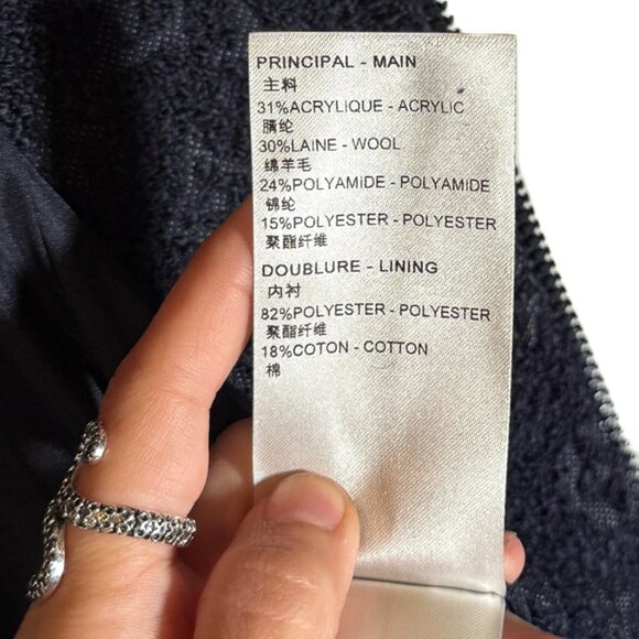 Louis Vuitton Navy Blue Monogram Bouclette Zipped Blouson Jacket - Picture 10 of 13